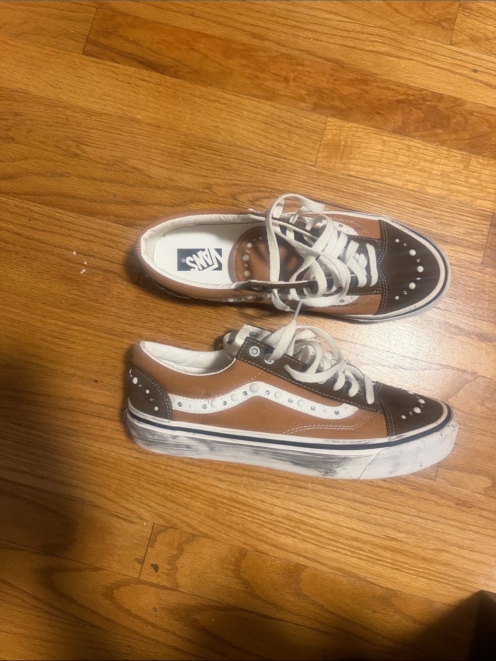 Vans Kids Old Skool Brown & Black Low-Top Sneakers